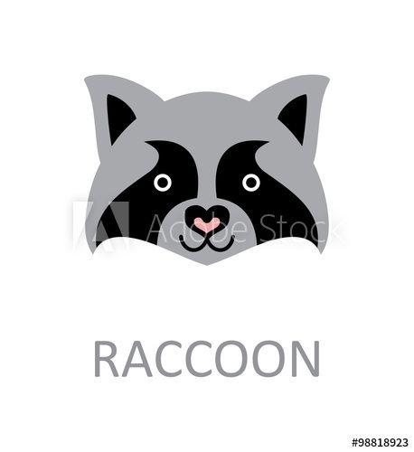 Raccoon Face Logo - Raccoon face template. this stock vector and explore