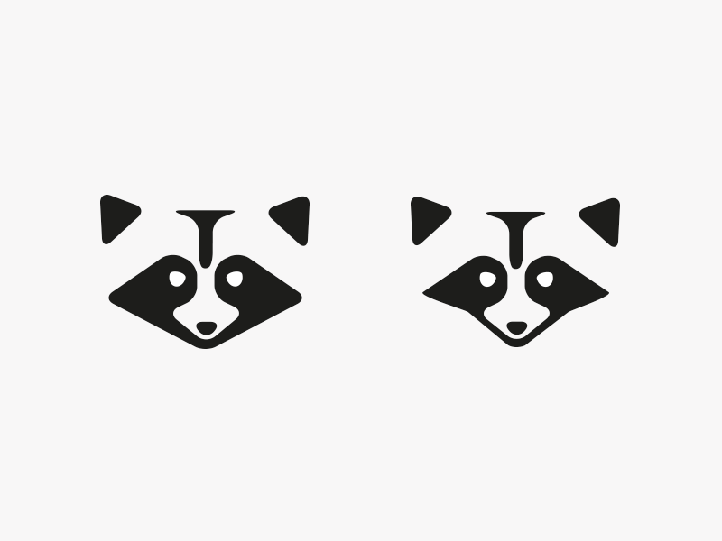 Raccoon Face Logo - Raccoon logo: 2 versions by Ali Namdari | Dribbble | Dribbble
