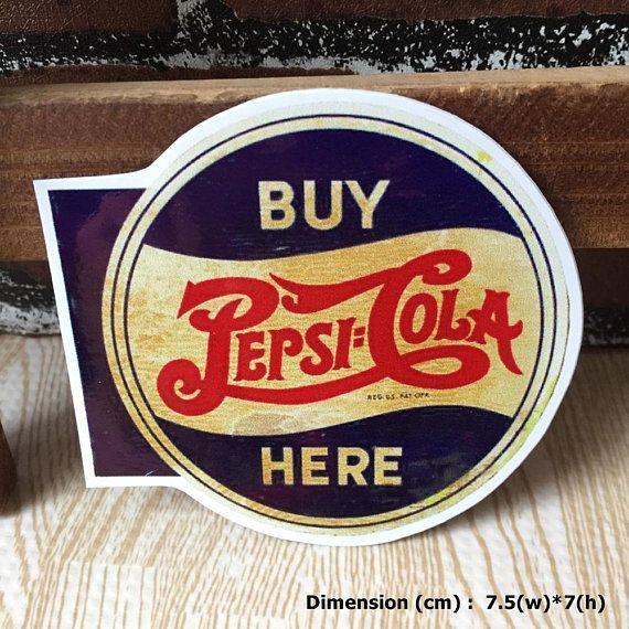 Vintage Pepsi Cola Logo - Vintage Pepsi Cola Logo Art Die Cut Waterproof Vinyl Decal