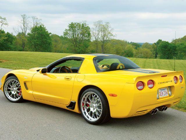 Yellow Corvette Logo - Millennium Yellow 2001 Chevrolet Corvette Z06 Coupe - Corvette Fever ...