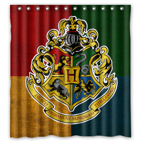 Harry Potter Hogwarts Logo - Harry Potter Hogwarts Logo Bathroom Polyester Shower Curtain In