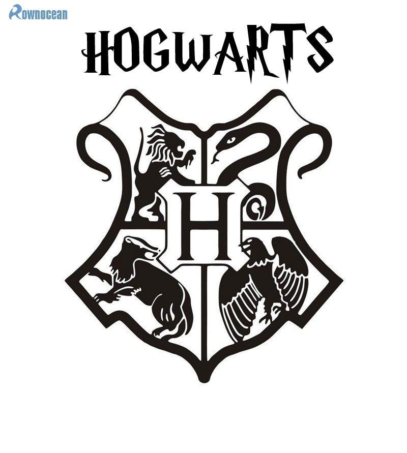 Harry Potter Hogwarts Logo - Harry Potter Hogwarts SHIELD logo Coat Of Arms Door Decor/Car PVC ...