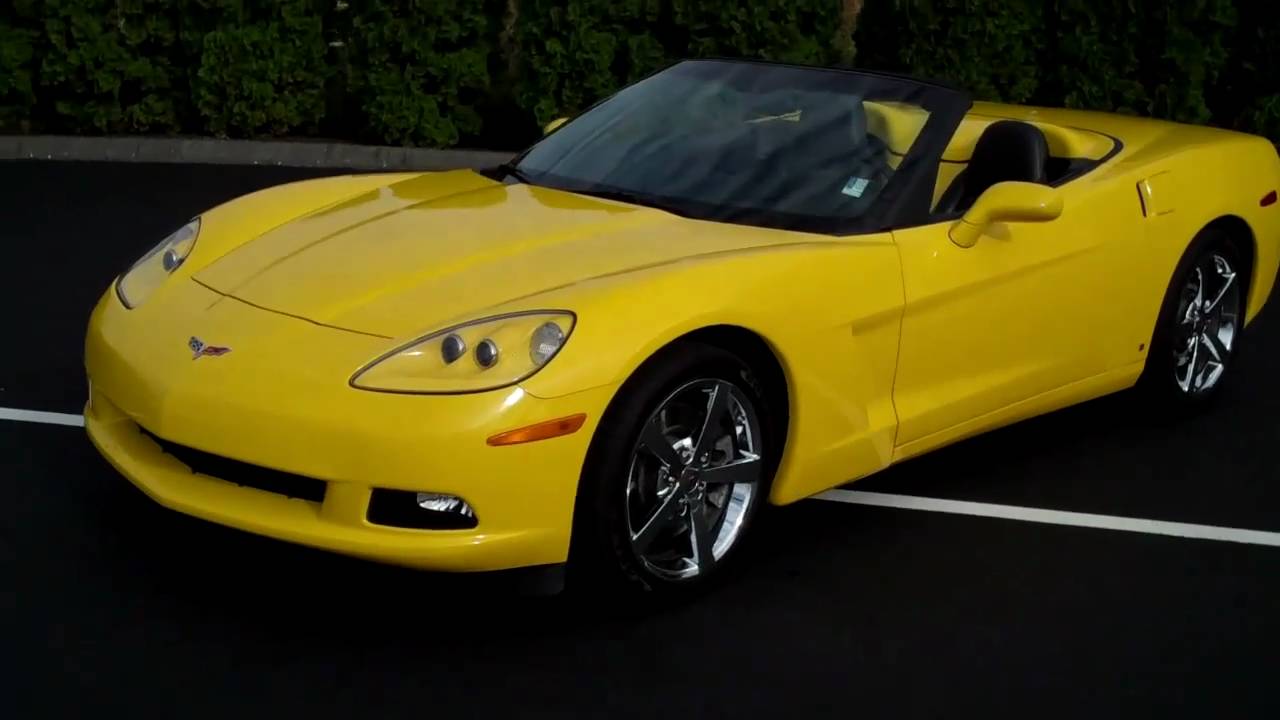 Yellow Corvette Logo - Chevrolet Corvette Convertible Yellow Gamblin Motors