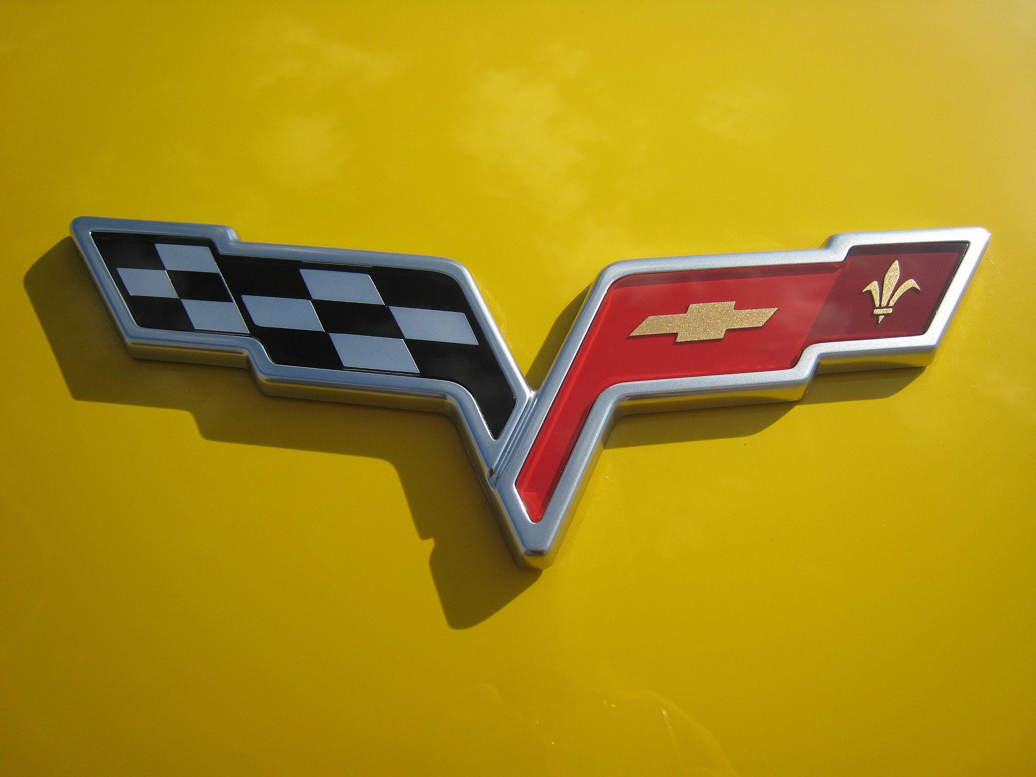 Yellow Corvette Logo - C6 corvette Logos