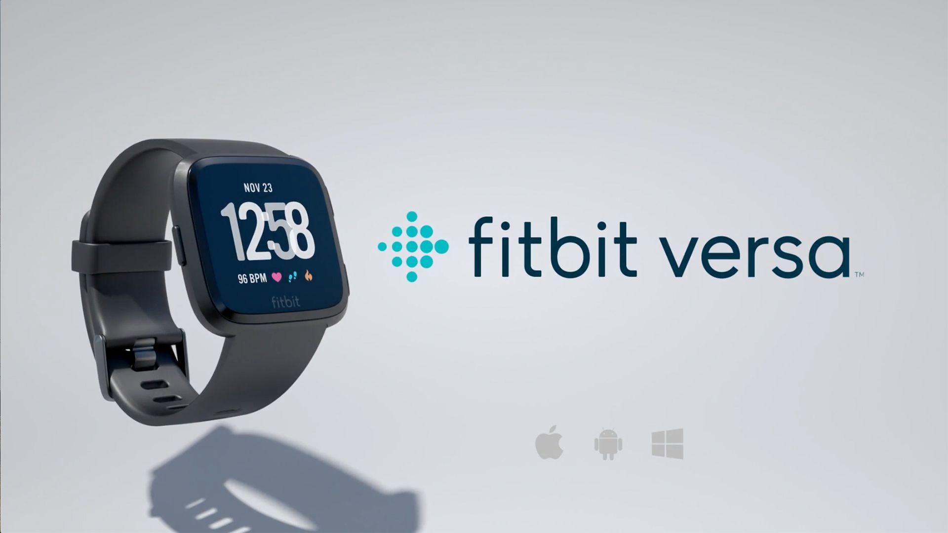 Fitbit Versa Logo - Fitbit Versa Bundle, Black