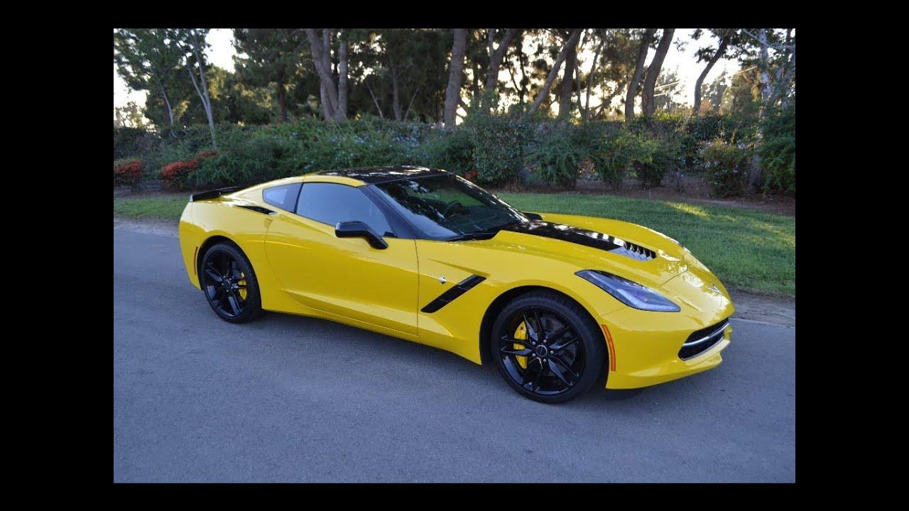 Yellow Corvette Logo - SOLD 2014 Chevrolet Corvette Stingray Coupe Velocity Yellow for sale ...