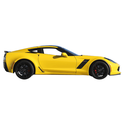 Yellow Corvette Logo - Yellow Corvette C7 Side View transparent PNG - StickPNG