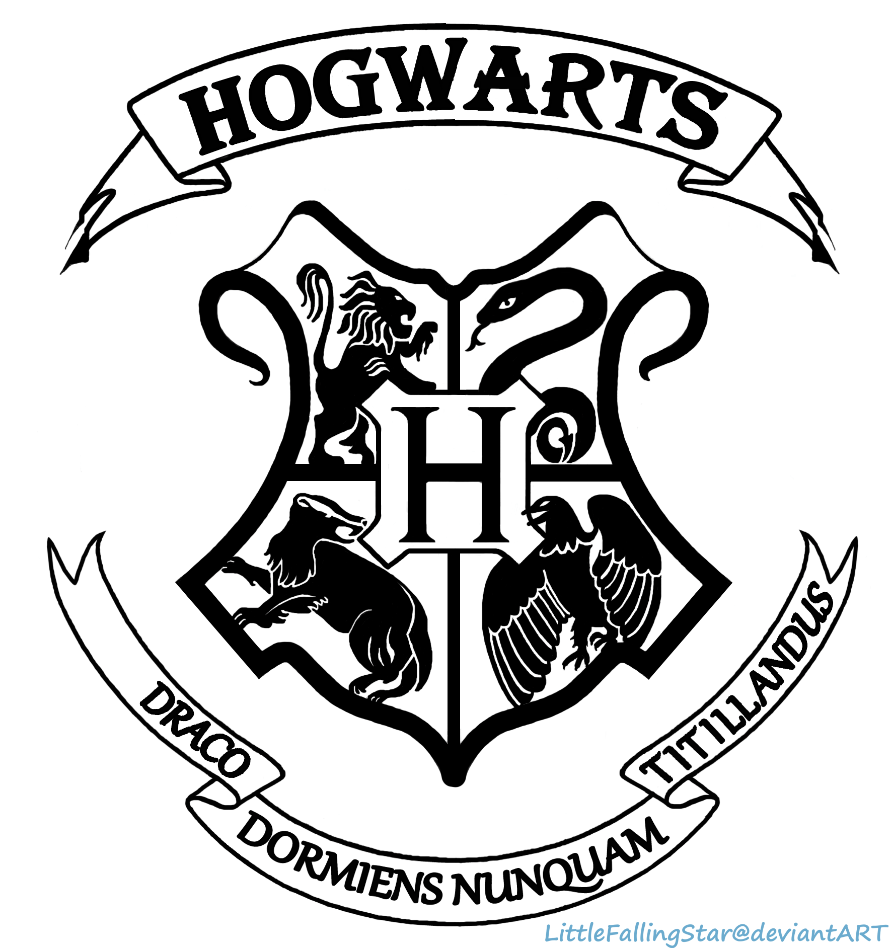 Harry Potter Hogwarts Logo - Hogwarts Crest by LittleFallingStar.deviantart.com on @deviantART ...