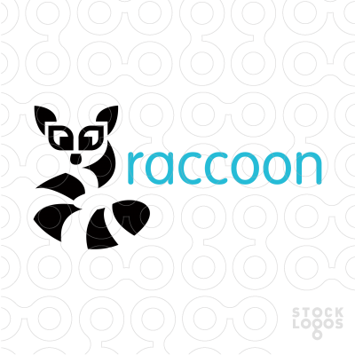 Raccoon Face Logo - Raccoon face and Tail. Graphics. Logos, Logo design