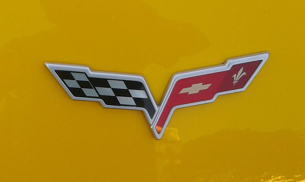 Yellow Corvette Logo - Corvette Logo. Seen at the Hillsboro Tuesday Marking Orego