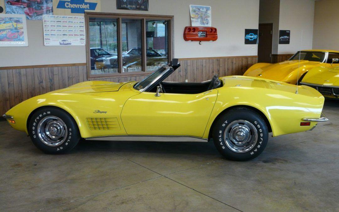Yellow Corvette Logo - 1970 Yellow Corvette Convertible 4spd All original 50K miles