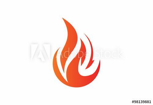 Fuel Company Logo - flame fuel oil company symbol logo this stock vector