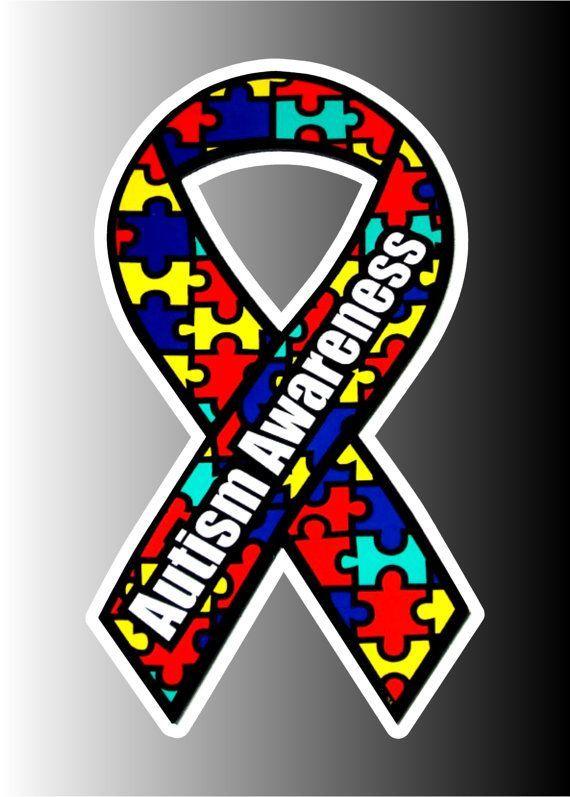 Autism Ribbon Logo - Autism Awareness Ribbon Logo Bumper Sticker by DespotDepotDecals ...