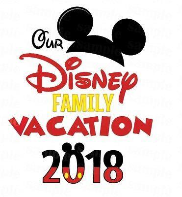 Disney Family 2018 Logo - OUR DISNEY FAMILY Vacation 2018********* *fabric/t-Shirt Iron On ...