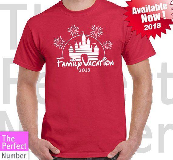 Disney Family 2018 Logo - Disney Family Vacation Castle Fireworks Matching T-shirt 2018 | Etsy