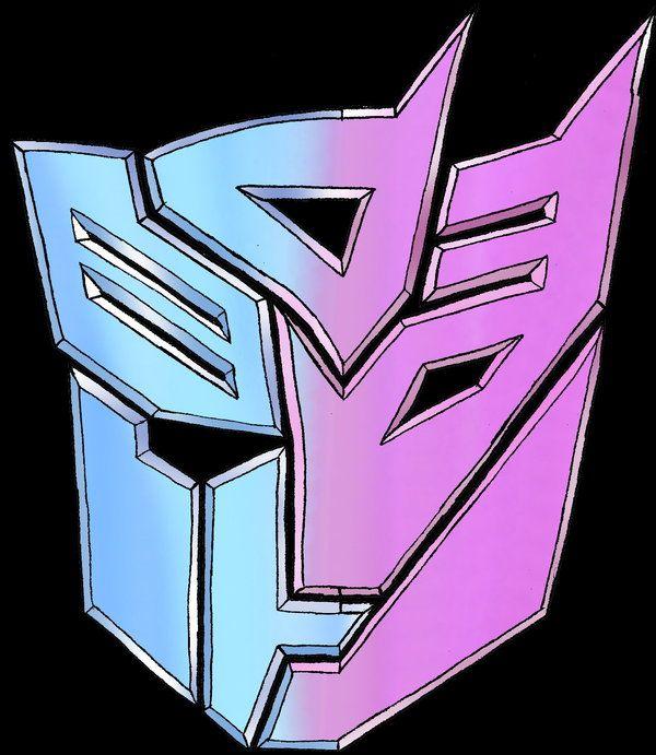 Autobot and Decepticon Logo - Half autobot half decepticon Logos