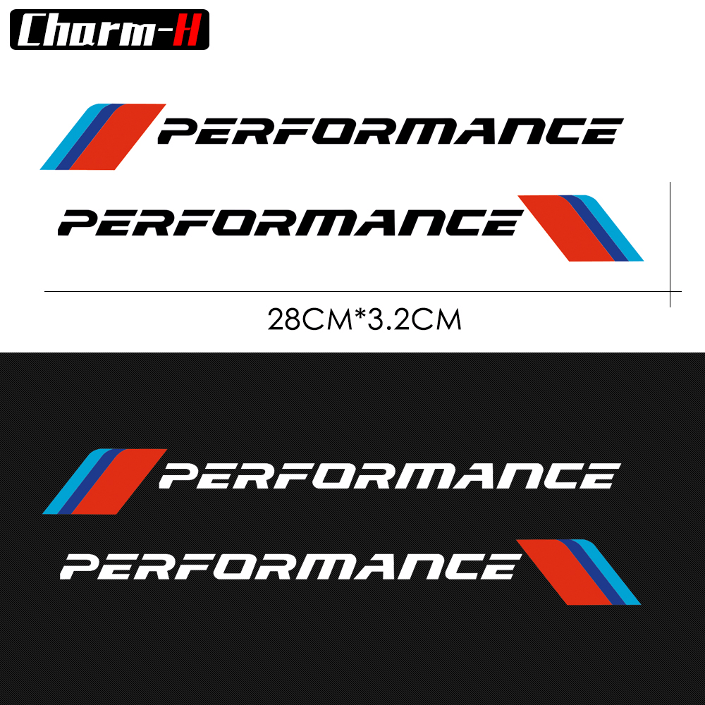 BMW M Performance Logo - 2pcs New M Performance Logo Side Skirt Stickers Decal Graphic