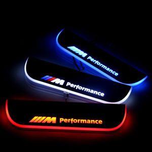 BMW M Performance Logo - M Performance Logo LED light Rear Door Sill Scuff Plate For BMW 3/5 ...