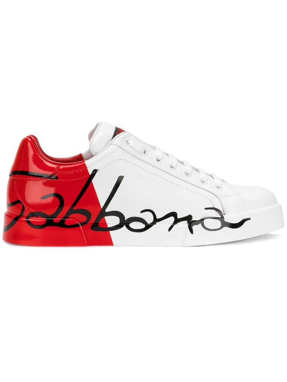 Shoe Red Logo - Dolce & Gabbana scrawled logo sneakers | MEN'S FOOTWEAR | Sneakers ...