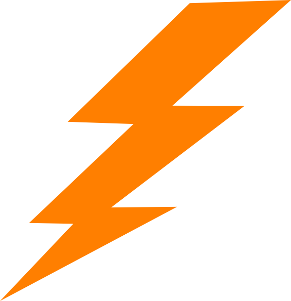 Orange Lightning Logo - Lightning Bolt Clip Art clip art online