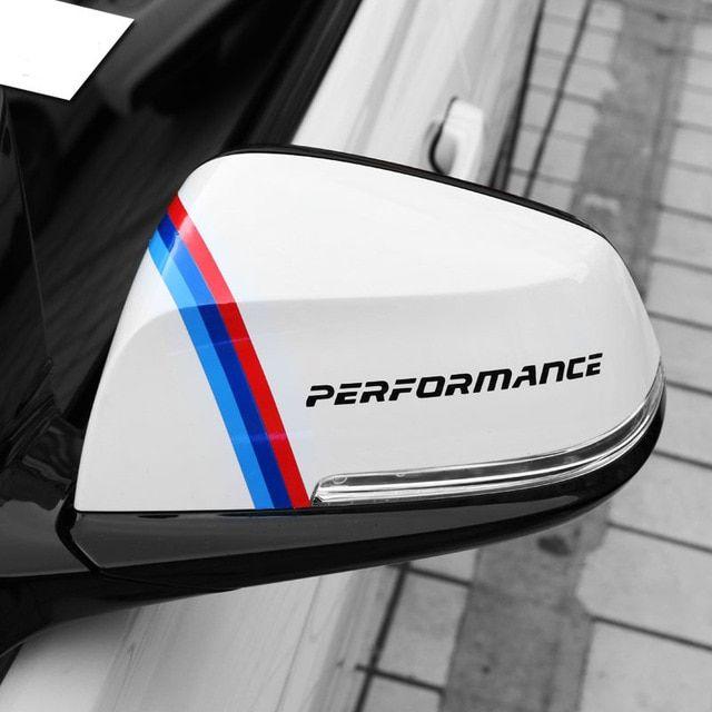 BMW M Performance Logo - 2pcs New M performance logo car rearview mirror sticker for BMW E39