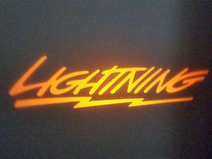 Orange Lightning Logo - 2PC ORANGE LIGHTNING 5W LED EMBLEM DOOR PROJECTOR GHOST SHADOW
