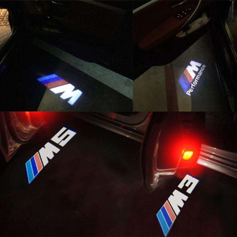 BMW M Performance Logo - 2x LED Door Warning Light for bmw M performance logo projector