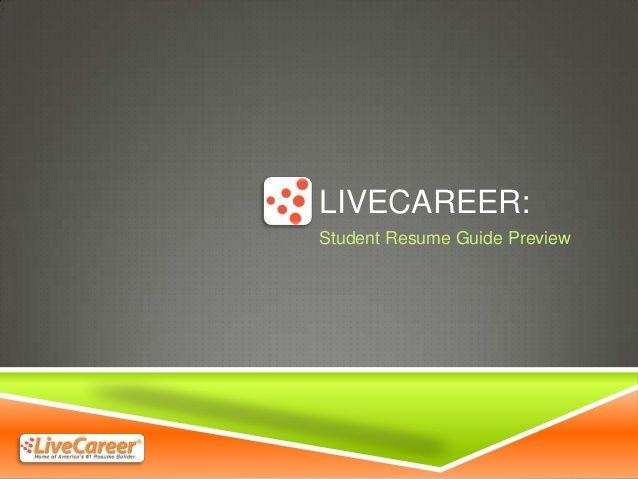 LiveCareer Logo - LiveCareer Student Resume Guide Preview