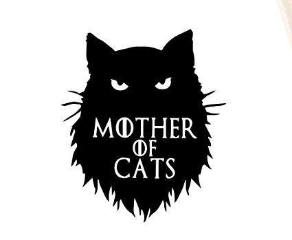 Cat Vans Logo - Amazon.com: Mother of Cats Funny Game of Thrones Decal Vinyl Sticker ...