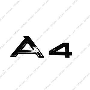Black Line Logo - New Audi A4 Logo Rear Black Badge Wing Glossy Emblem Sticker S4 S