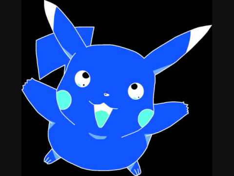 Blue and Red Dot Logo - stare at the red dot optical illusion(pikachu)
