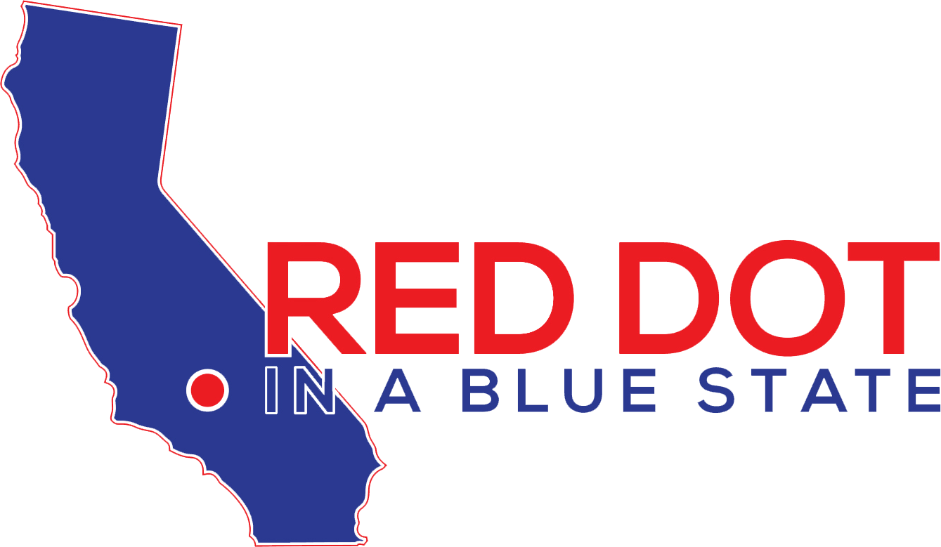 Blue and Red Dot Logo - About — Red Dot in a Blue State
