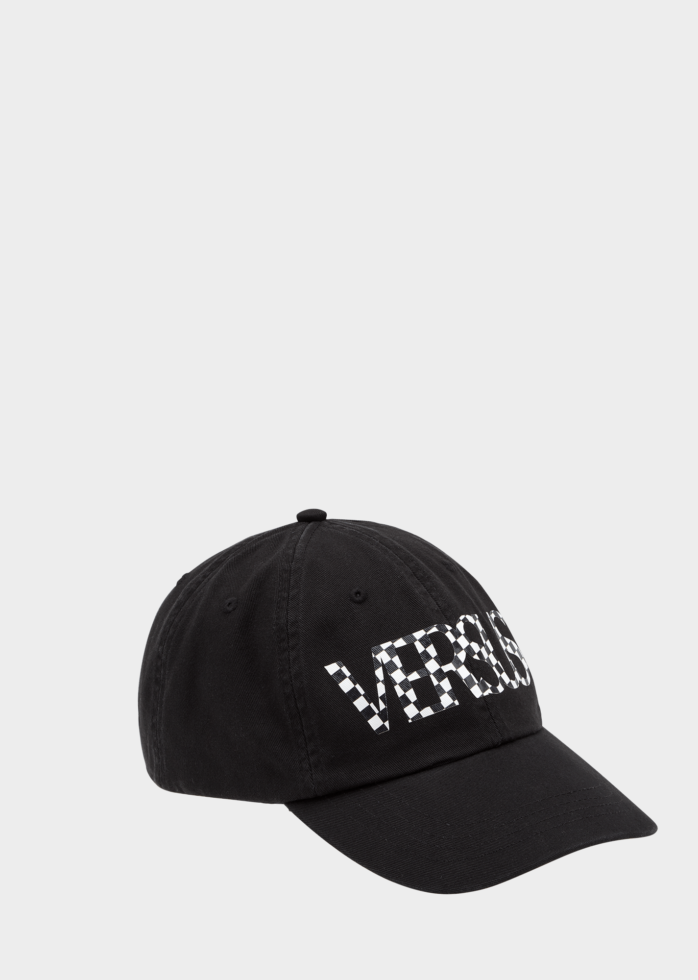 Black Check Logo - Versus Versace Check vs Logo Cap for Men | US Online Store