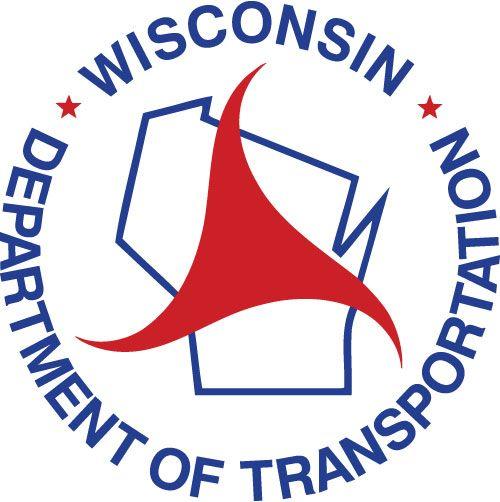 Blue and Red Dot Logo - Wisconsin Department of Transportation WisDOT graphic identity standards