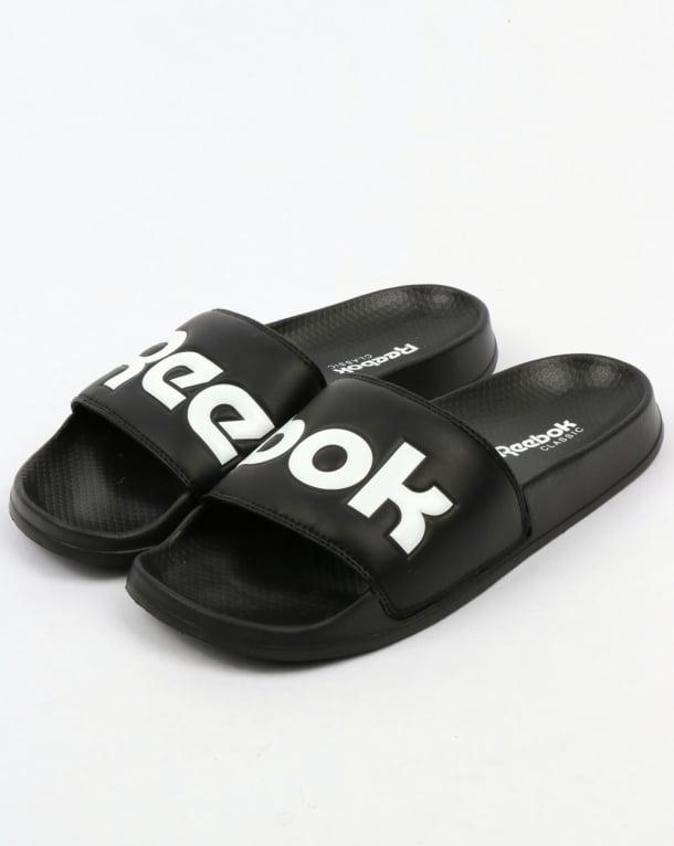 Reebok Classic Logo - Reebok Classic Logo Sliders Black,sliders,sandals,pool,flip flops