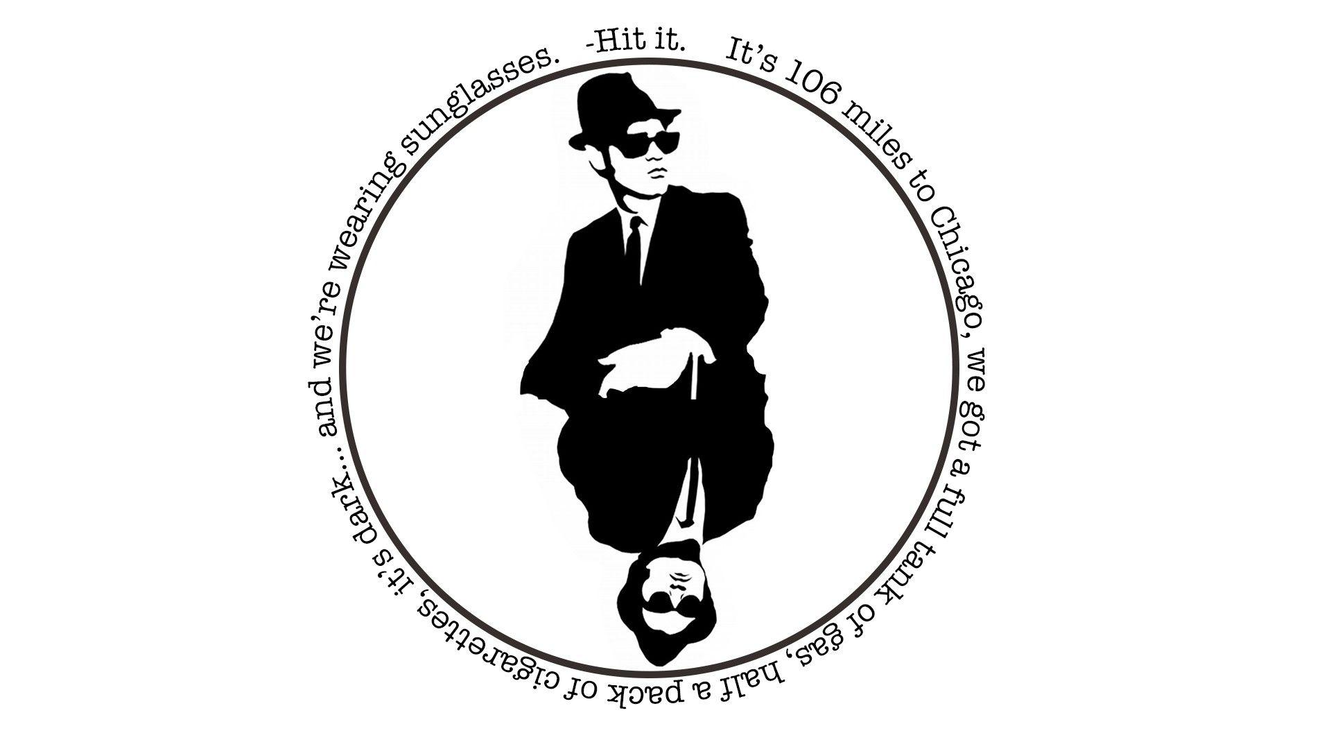 Blues Brothers Logo - Wallpaper : illustration, quote, minimalism, logo, cartoon, brand ...