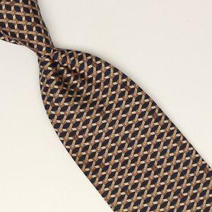 Black Check Logo - Fendi Silk Necktie Black Brown Beige Harness Diamond Check Print FF ...