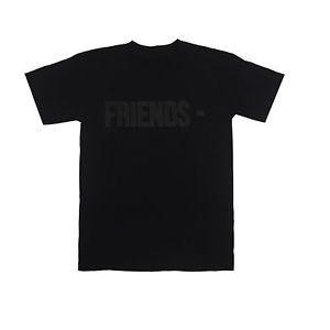 Vlone Friends Logo - 100% Cotton Vlone Friends Blackout Tee Bape Yeezy Gildan Black Logo ...