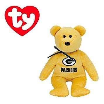 Beanie Babies Logo - Green Bay Packers NFL Beanie Baby Bear by TY: Amazon