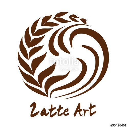 Coffee Art Logo - Tree Swing Latte Art Coffee Logo Icon