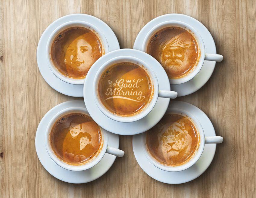 Coffee Art Logo - Coffee Latte Art Photohop Mockup Free