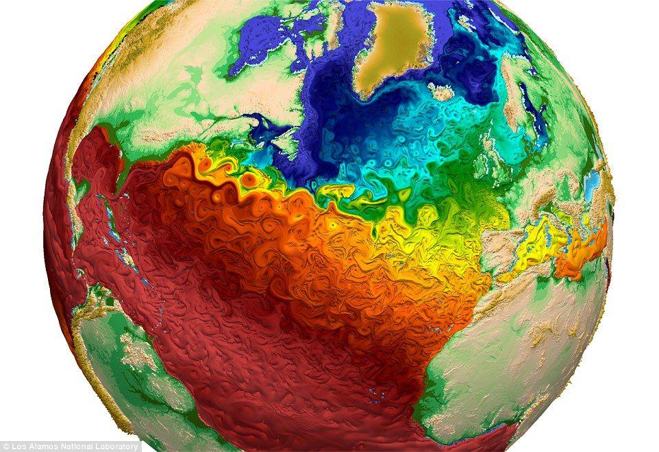 Globe with Red S Logo - Climate change as ART: Stunning images reveal the Earth's ecosystem ...