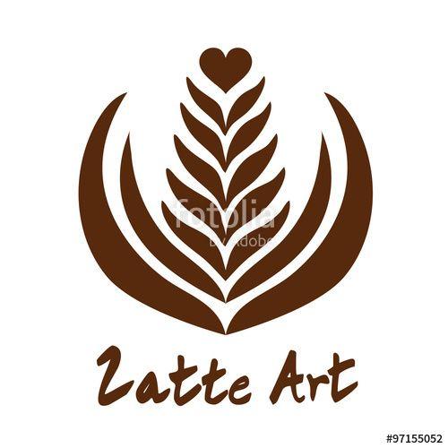 Coffee Art Logo - Hearth and Rosetta Coffee Latte Art Logo Icon Stock image