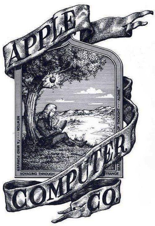 Old Computer Company Logo - Apple's First Ever Logo Designed By Co Founder Ronald Wayne. Art