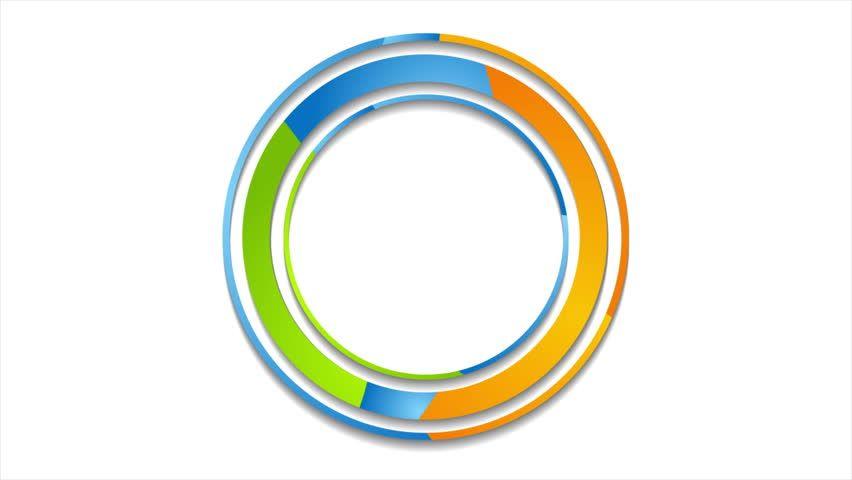 Colorful Circular Logo - Colorful Abstract Corporate Circles Logo Stock Footage Video 100