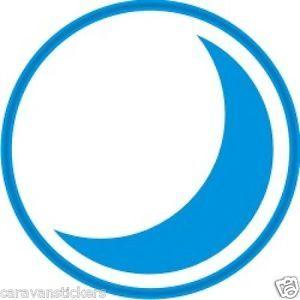 Lunar Logo - LUNAR Logo Moon - (FLAT VINYL) Stickers Decals Graphics