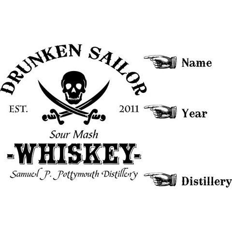 Whiskey Pirate Logo - Personalized Pirate Whiskey Bistro Tray