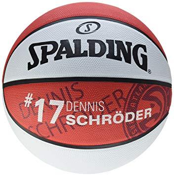 Fire Red and White Ball Logo - Spalding Unisex's NBA Player D. Schroeder Ball Basketball, Red White