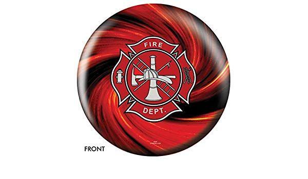 Fire Red and White Ball Logo - Amazon.com : Bowlerstore Products Fire Department Red Swirl Bowling