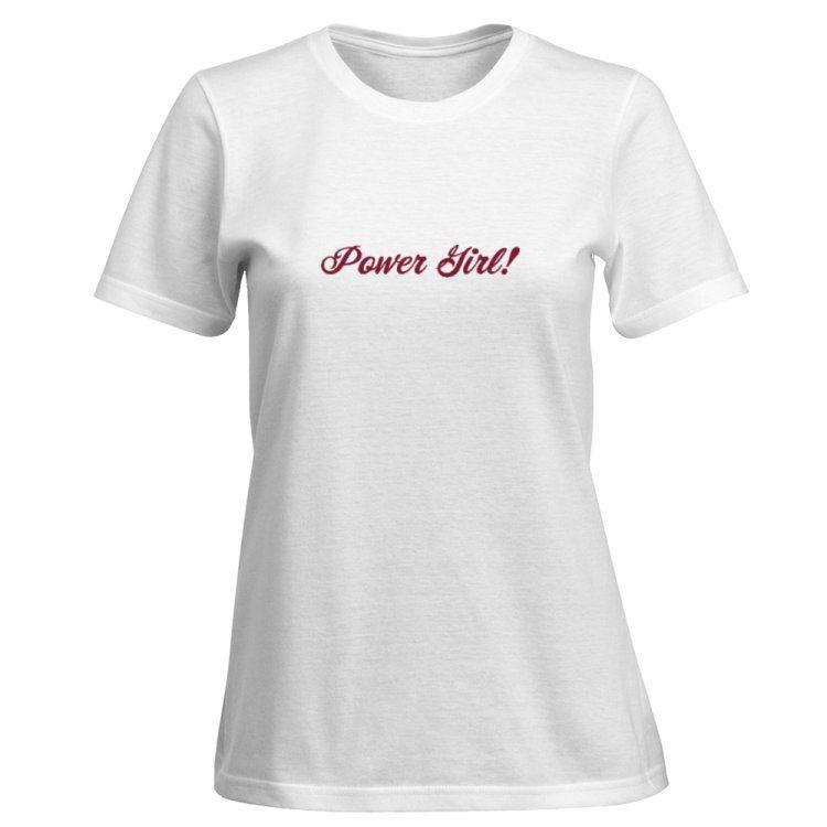 Power Girl Logo - Power Girl SignatureSoft T-Shirt White-Logo on Back — SHARON SPEAKS ...